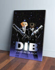 'Dogs in Black' Personalized 2 Pet Canvas