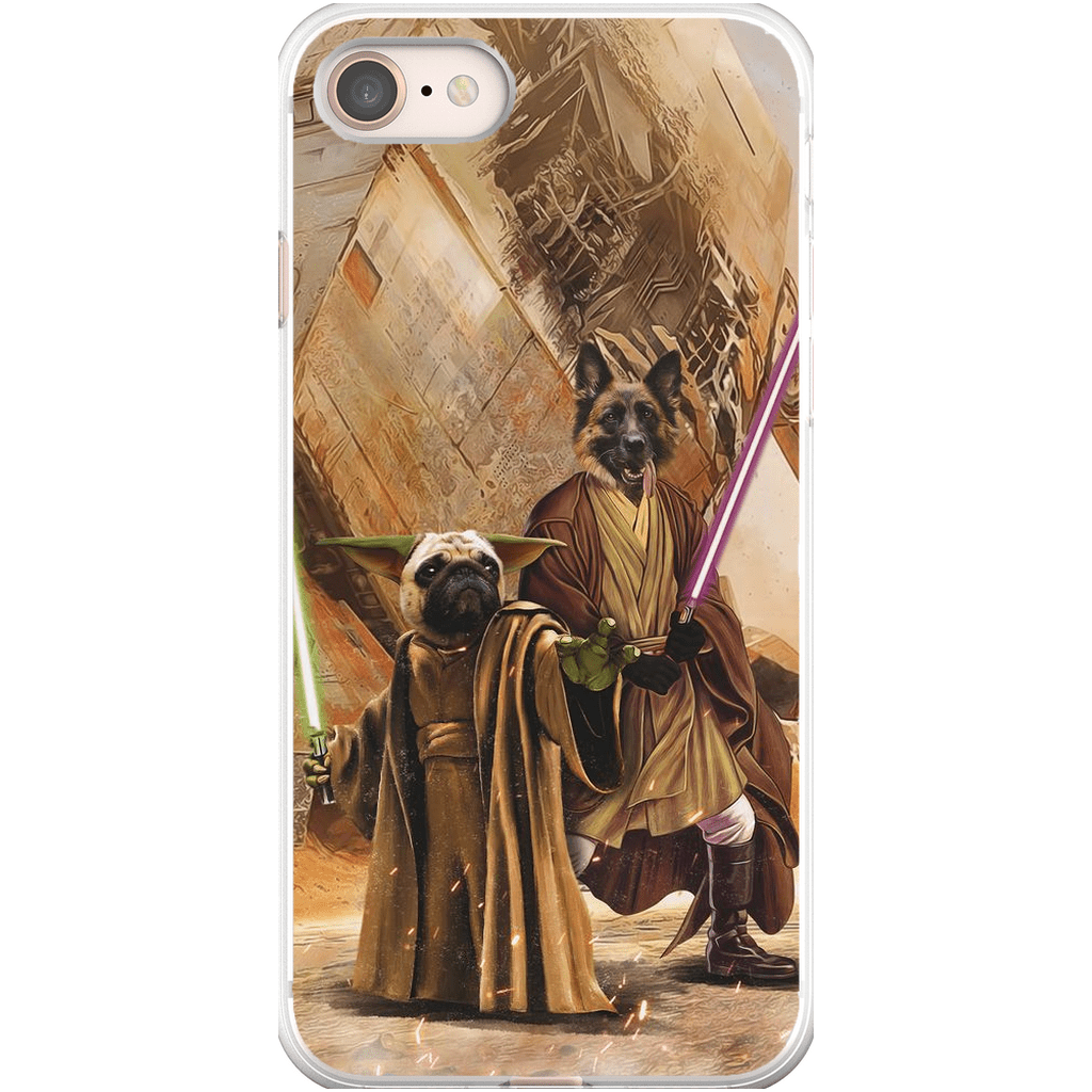 &#39;Yodogg &amp; Jedi-Doggo&#39; Personalized 2 Pet Phone Case