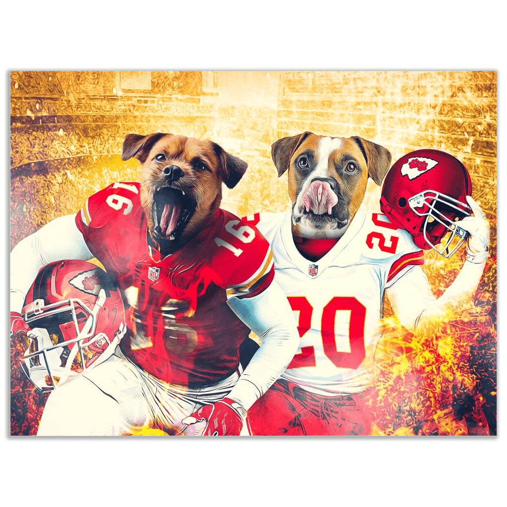 Póster Personalizado para 2 mascotas &#39;Kansas City Doggos&#39;