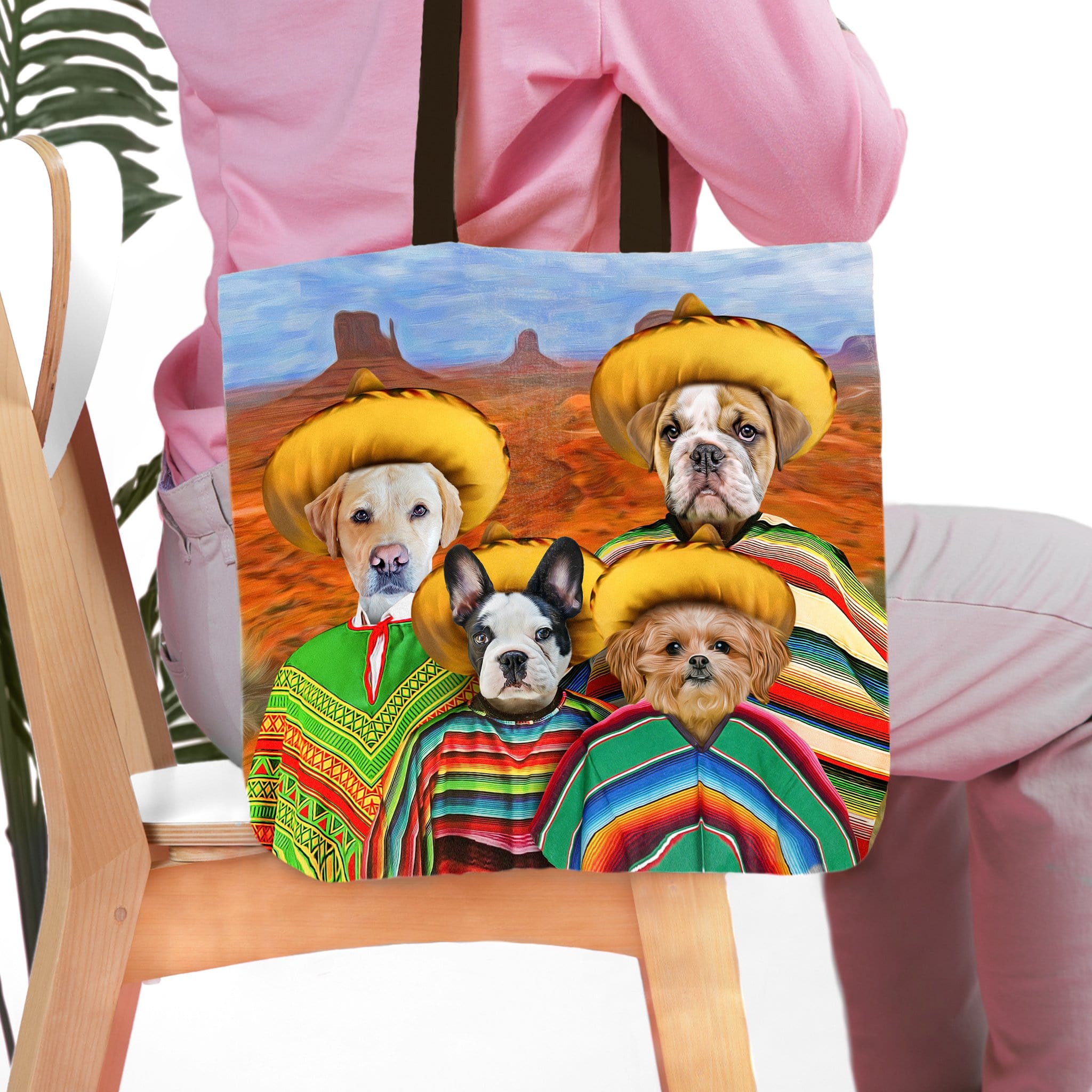 Bolsa de mano personalizada para 4 mascotas &#39;4 Amigos&#39;