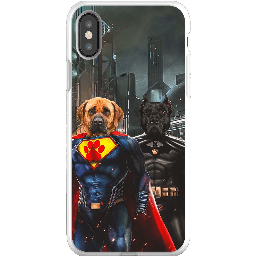 &#39;Superdog &amp; Batdog&#39; Personalized 2 Pet Phone Case