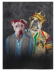 '2Paw And Notorious D.O.G.' Personalized 2 Pet Blanket