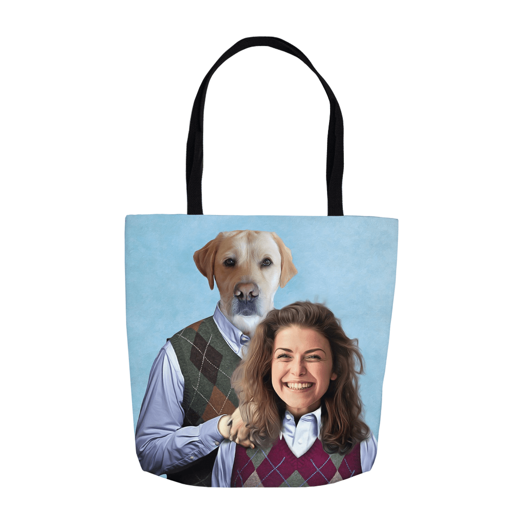 Bolsa de tela personalizada para 2 mascotas &#39;Step Doggo &amp;amp; Human (hembra)&#39;