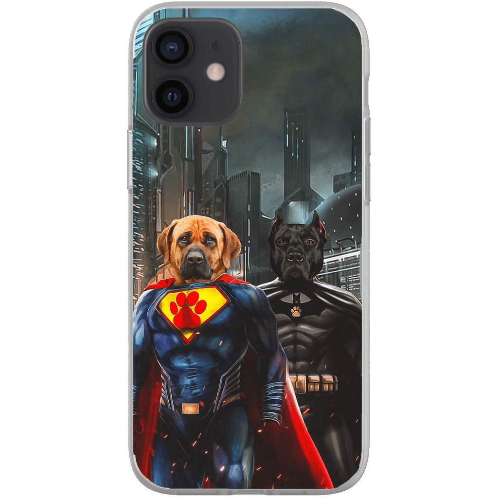 &#39;Superdog &amp; Batdog&#39; Personalized 2 Pet Phone Case