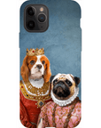 Funda personalizada para teléfono con 2 mascotas 'Reina y Archiduquesa'