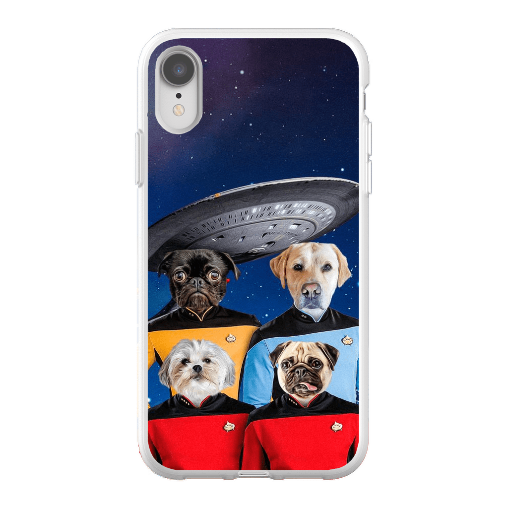 &#39;Doggo-Trek&#39; Funda personalizada para teléfono con 4 mascotas