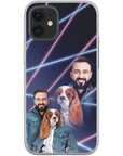 Funda para teléfono personalizada Lazer Portrait Pet (femenino)/humano (masculino) de los años 80