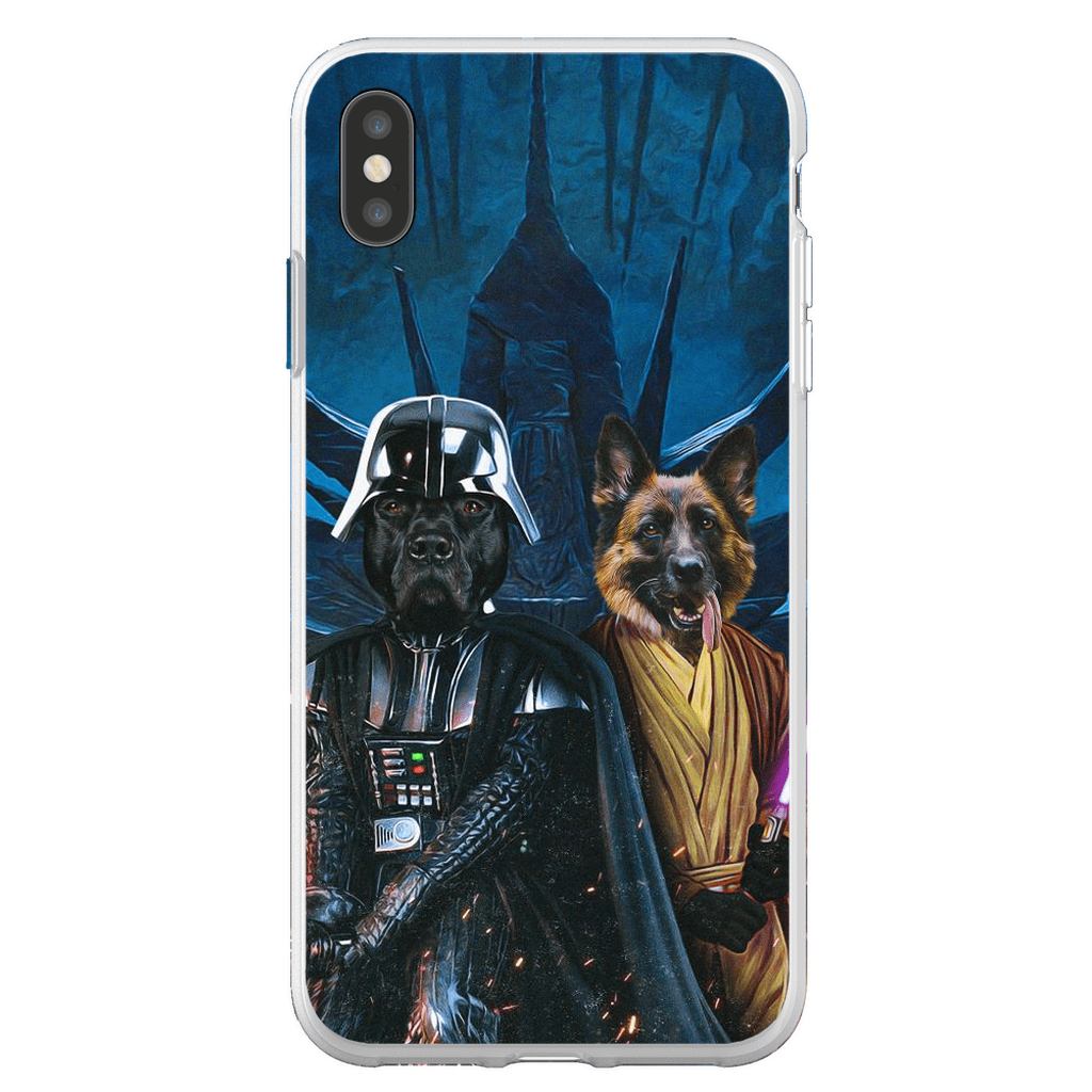 Funda personalizada para teléfono con 2 mascotas &#39;Darth Woofer &amp;amp; Jedi-Doggo&#39;