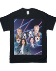 '1980s Lazer Portrait 2 Pet & Humans(Females)' Personalized T-Shirt