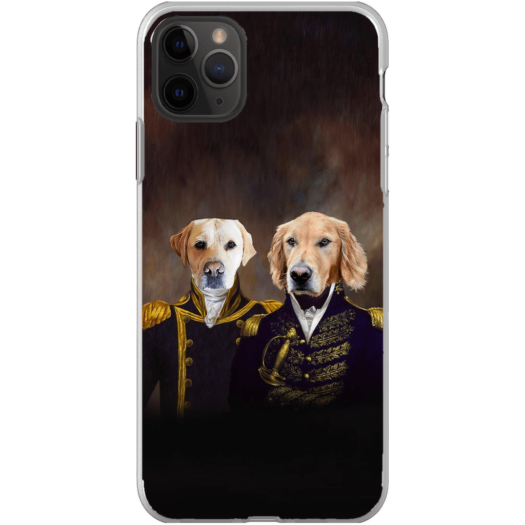 Funda personalizada para teléfono con 2 mascotas &#39;El Almirante y el Capitán&#39;