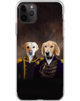 Funda personalizada para teléfono con 2 mascotas 'El Almirante y el Capitán'