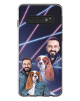 Funda para teléfono personalizada Lazer Portrait Pet (femenino)/humano (masculino) de los años 80