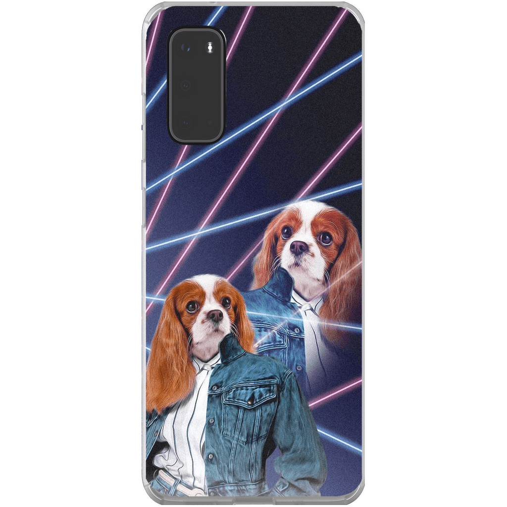 Funda personalizada para teléfono con mascota &#39;Lazer Portrait (femenino) de los años 80&#39;