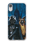 Funda personalizada para teléfono con 2 mascotas 'Darth Woofer &amp; Jedi-Doggo'