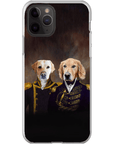 Funda personalizada para teléfono con 2 mascotas 'El Almirante y el Capitán'