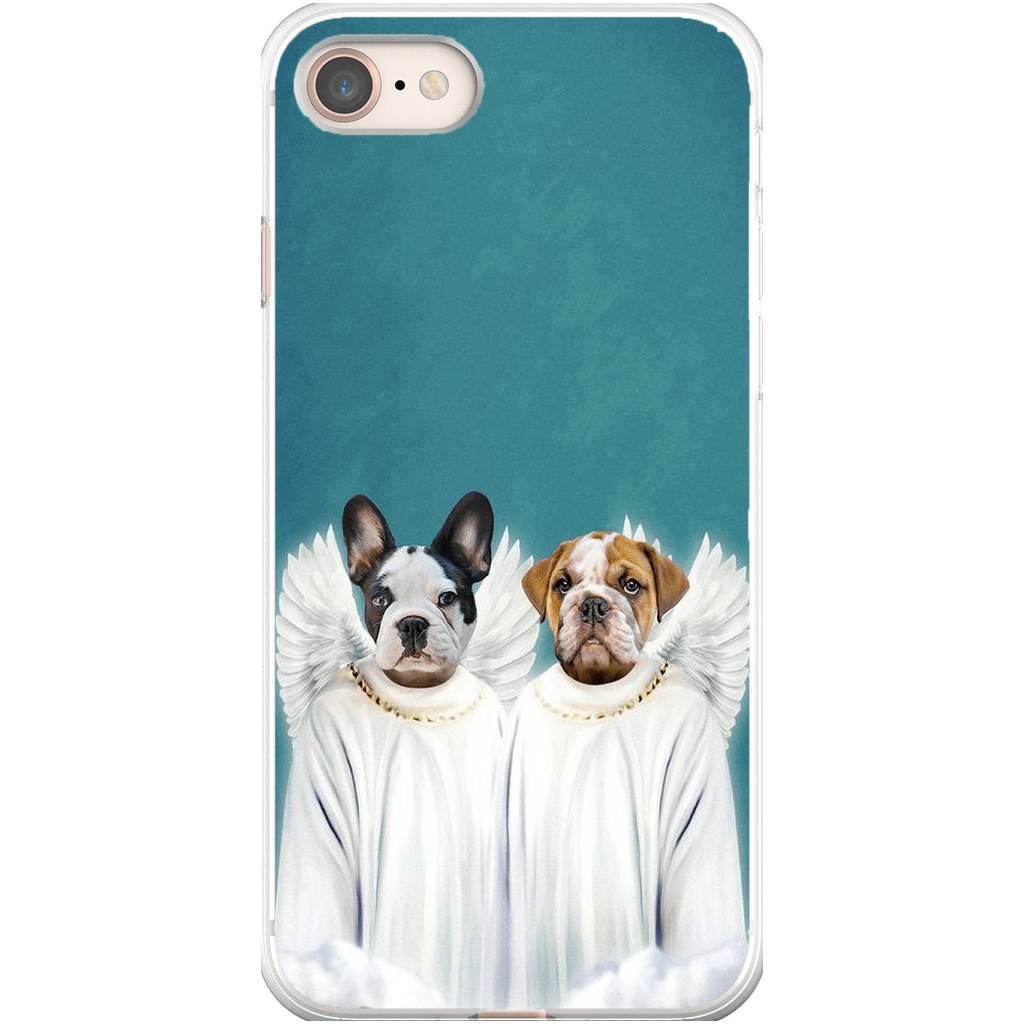 &#39;2 Angels&#39; Personalized Pets Phone Case