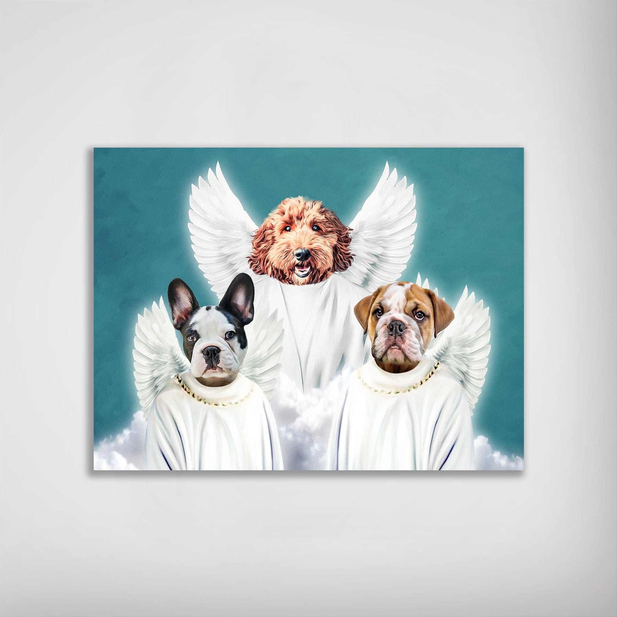 Póster personalizado de 3 mascotas &#39;3 Ángeles&#39;