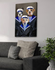 'The Sailors' Personalized 3 Pet Canvas