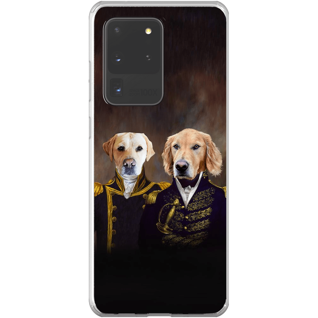 Funda personalizada para teléfono con 2 mascotas &#39;El Almirante y el Capitán&#39;