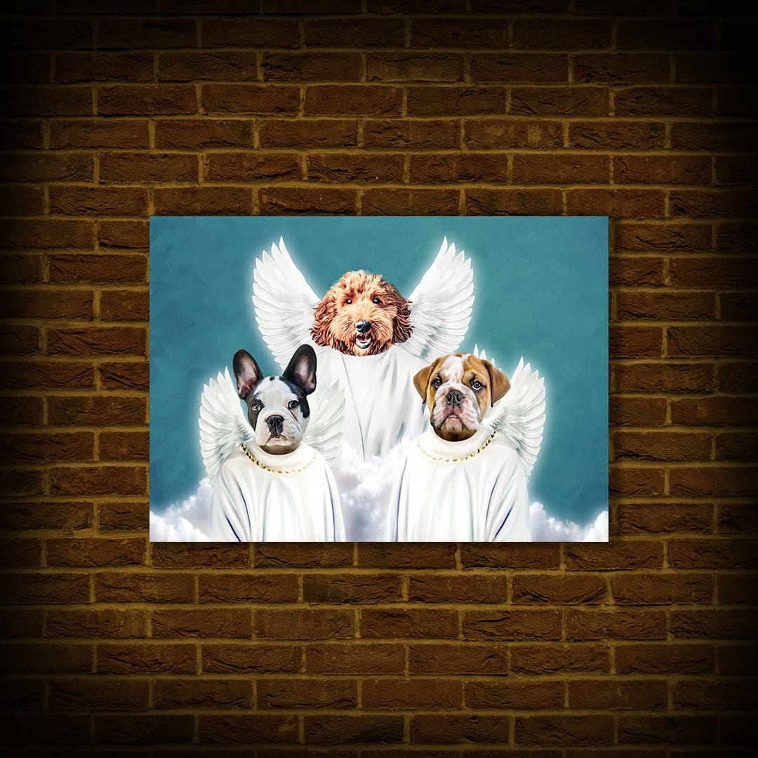 Póster personalizado de 3 mascotas &#39;3 Ángeles&#39;