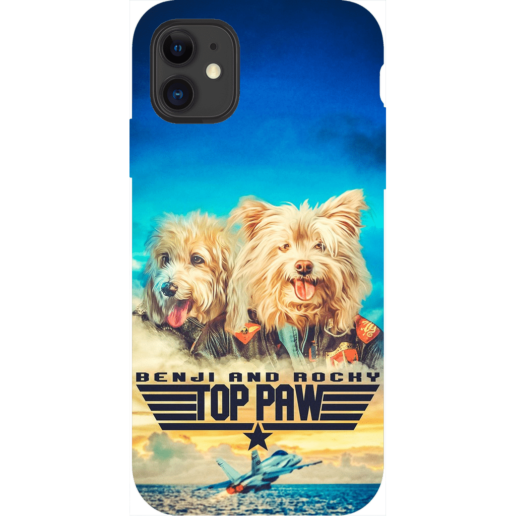 &#39;Top Paw&#39; Personalized 2 Pet Phone Case