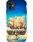 Funda personalizada para teléfono con 2 mascotas 'Top Paw'