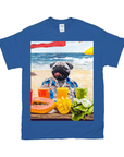 Camiseta personalizada para mascotas 'El perro de la playa' 