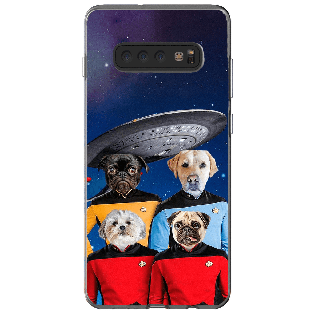 &#39;Doggo-Trek&#39; Funda personalizada para teléfono con 4 mascotas