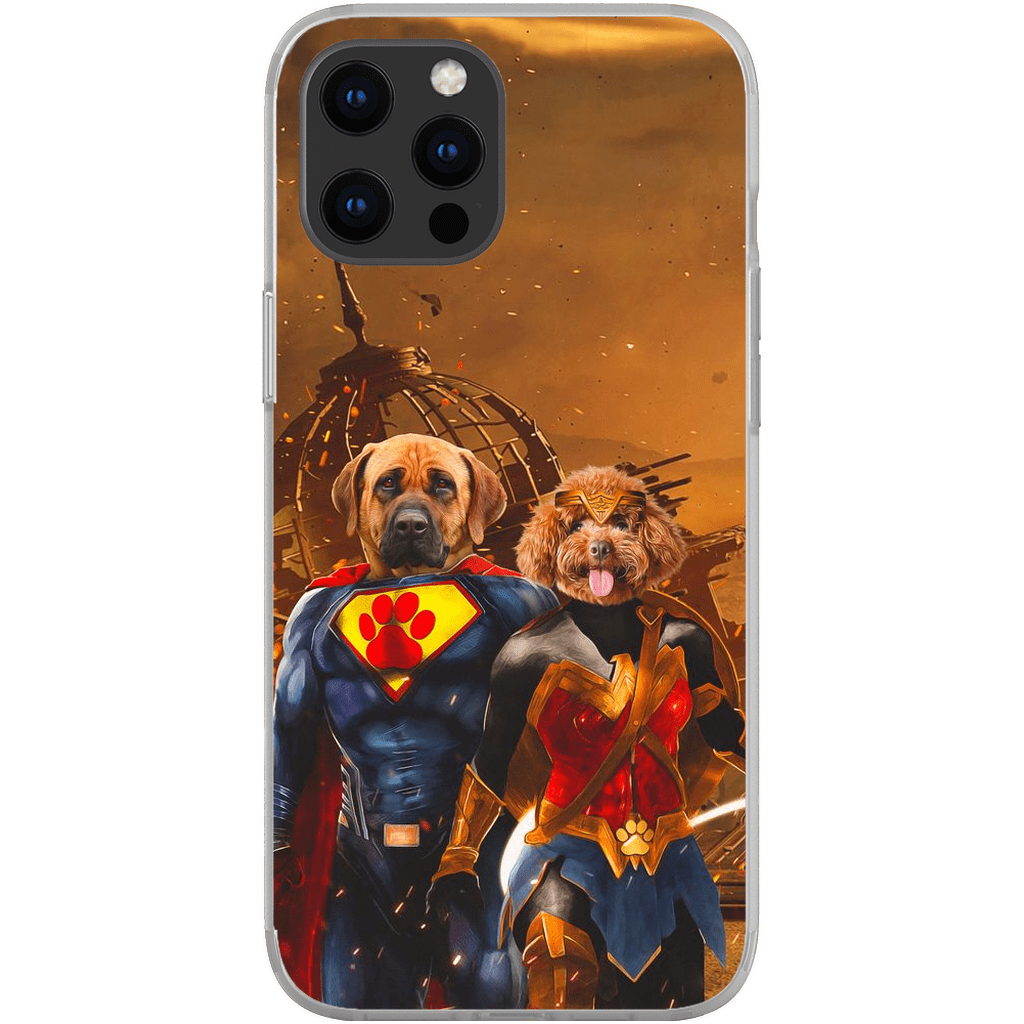 &#39;Superdog &amp; Wonder Doggette&#39; Personalized 2 Pet Phone Case