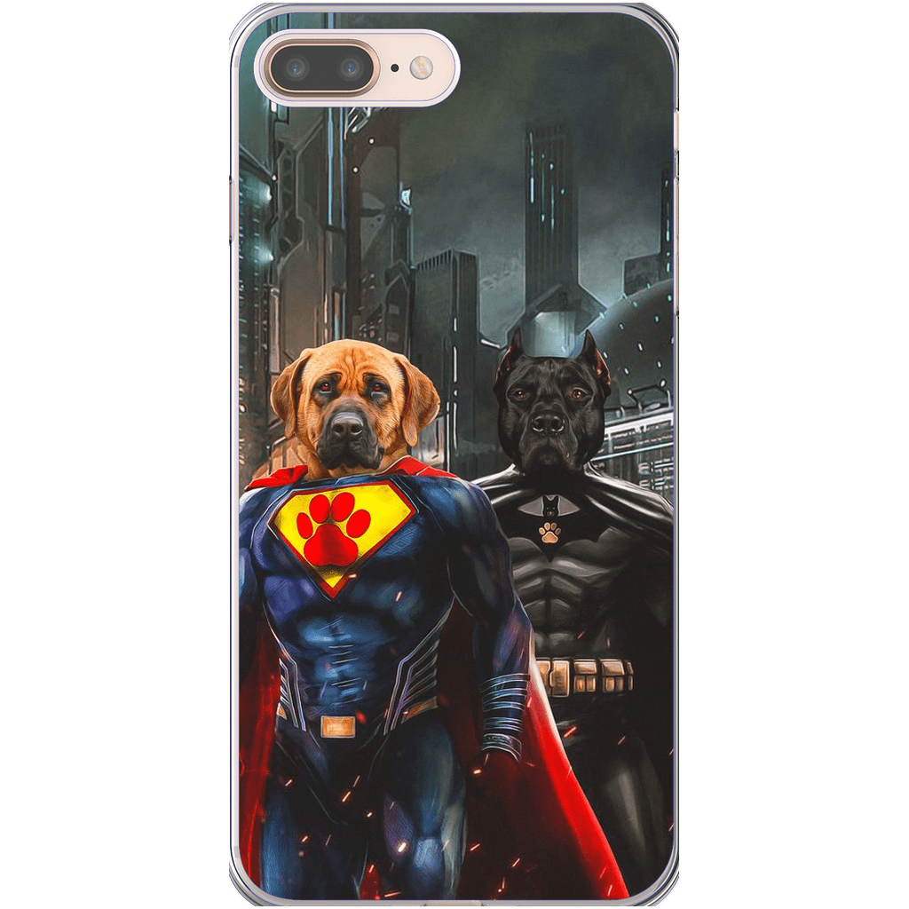 &#39;Superdog &amp; Batdog&#39; Personalized 2 Pet Phone Case