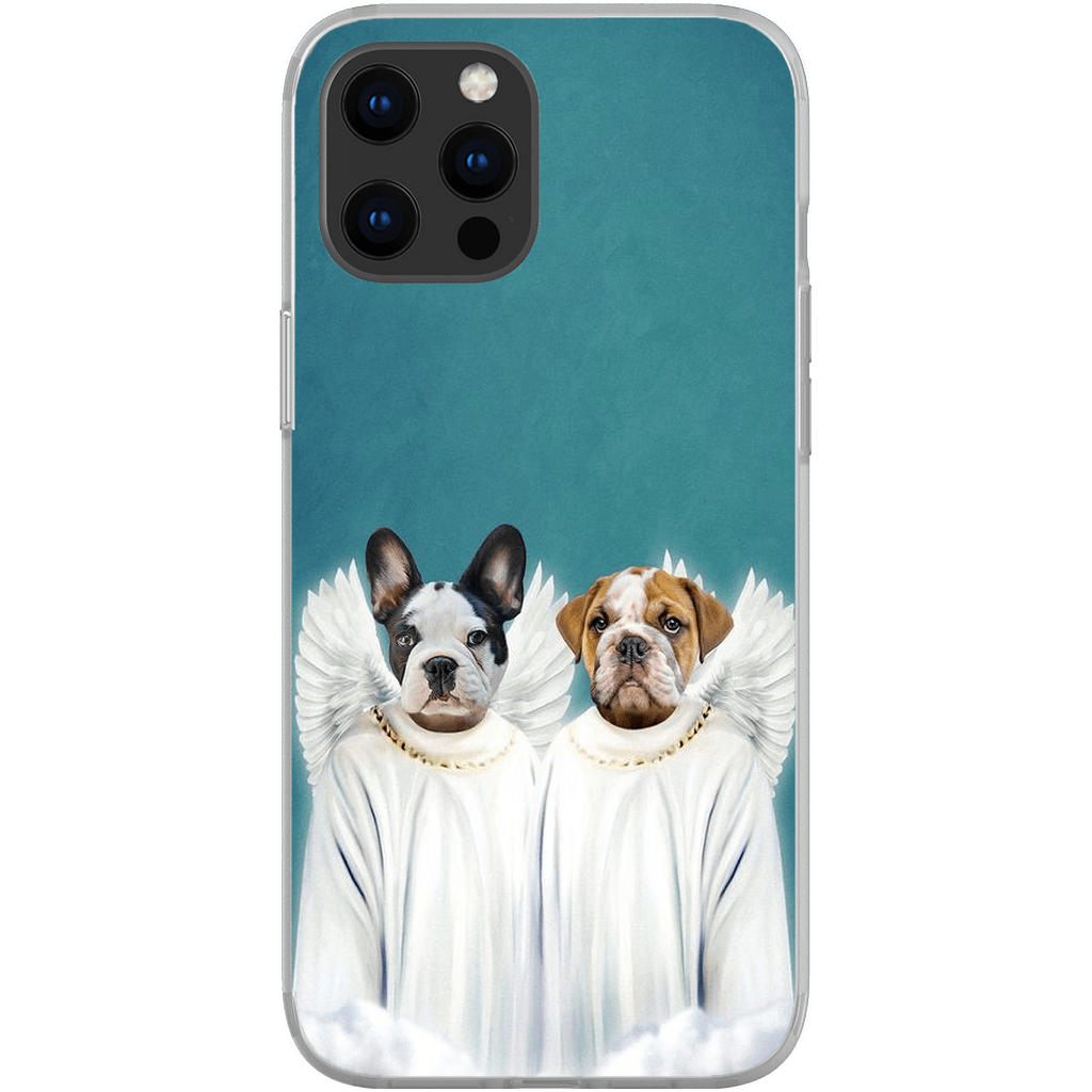 &#39;2 Angels&#39; Personalized Pets Phone Case