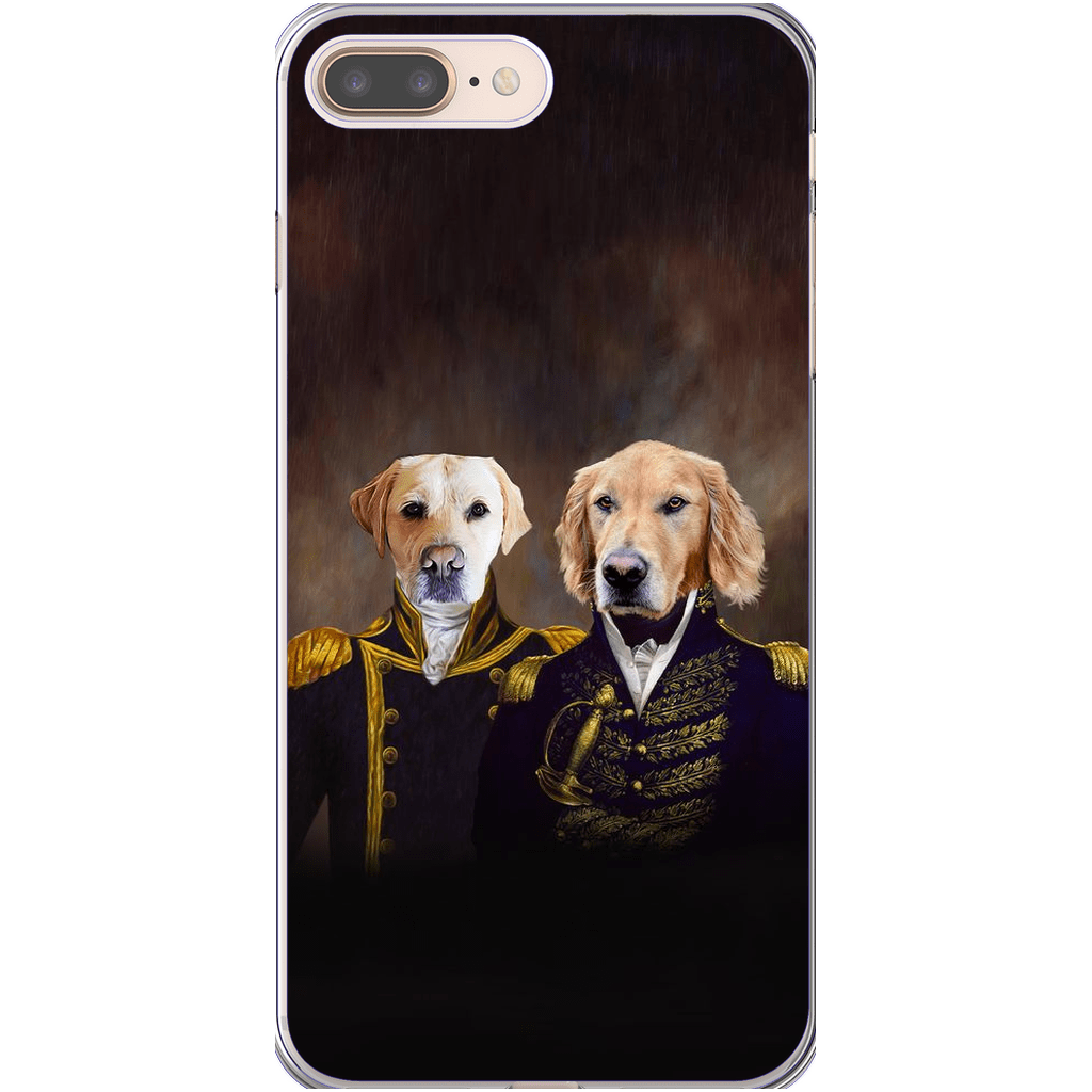 Funda personalizada para teléfono con 2 mascotas &#39;El Almirante y el Capitán&#39;