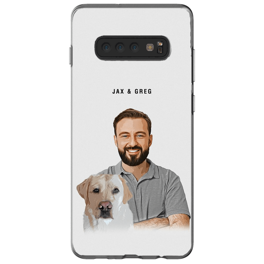 Funda moderna personalizada para teléfono para mascotas y humanos