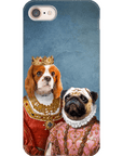 Funda personalizada para teléfono con 2 mascotas 'Reina y Archiduquesa'