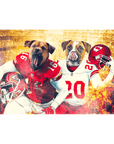 'Kansas City Doggos' Personalized 2 Pet Standing Canvas