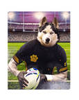 'The Rugby Player' Personalized Pet Canvas