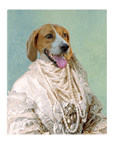 'The Pearled Dame' Personalized Pet Standing Canvas