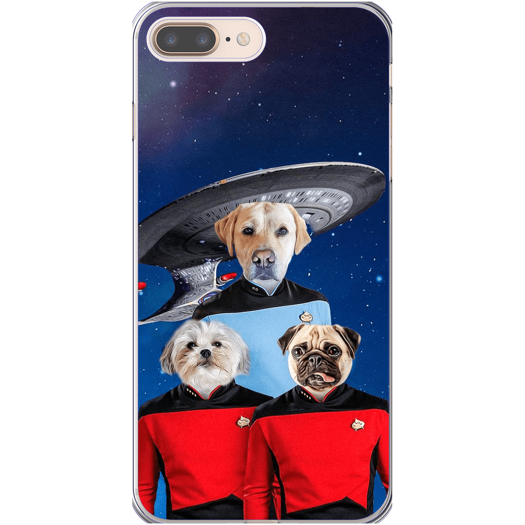 &#39;Doggo-Trek&#39; Funda personalizada para teléfono con 3 mascotas