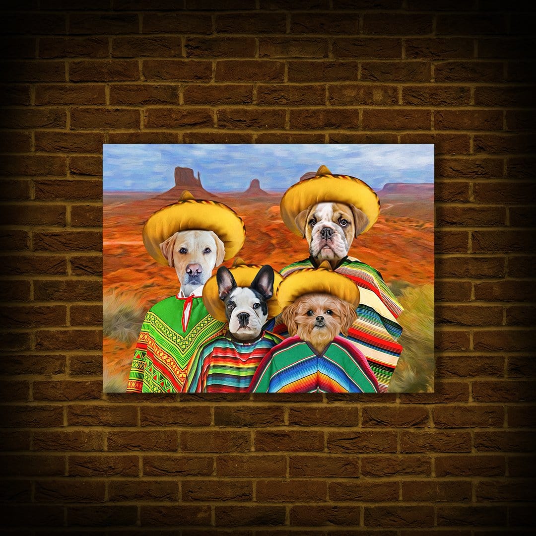 &#39;4 amigos&#39; Póster personalizado para 4 mascotas