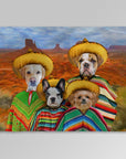 '4 Amigos' Personalized 4 Pet Blanket