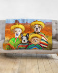 '4 Amigos' Personalized 4 Pet Blanket