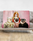 Manta personalizada para 4 mascotas 'The Royal Ladies' 