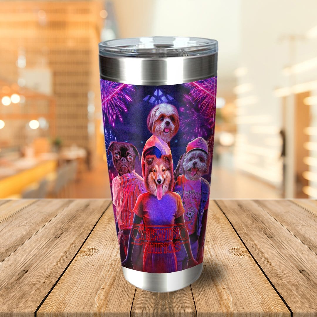 &#39;Chewing Things&#39; Personalized 4 Pet Tumbler