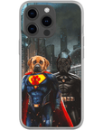 'Superdog & Batdog' Personalized 2 Pet Phone Case