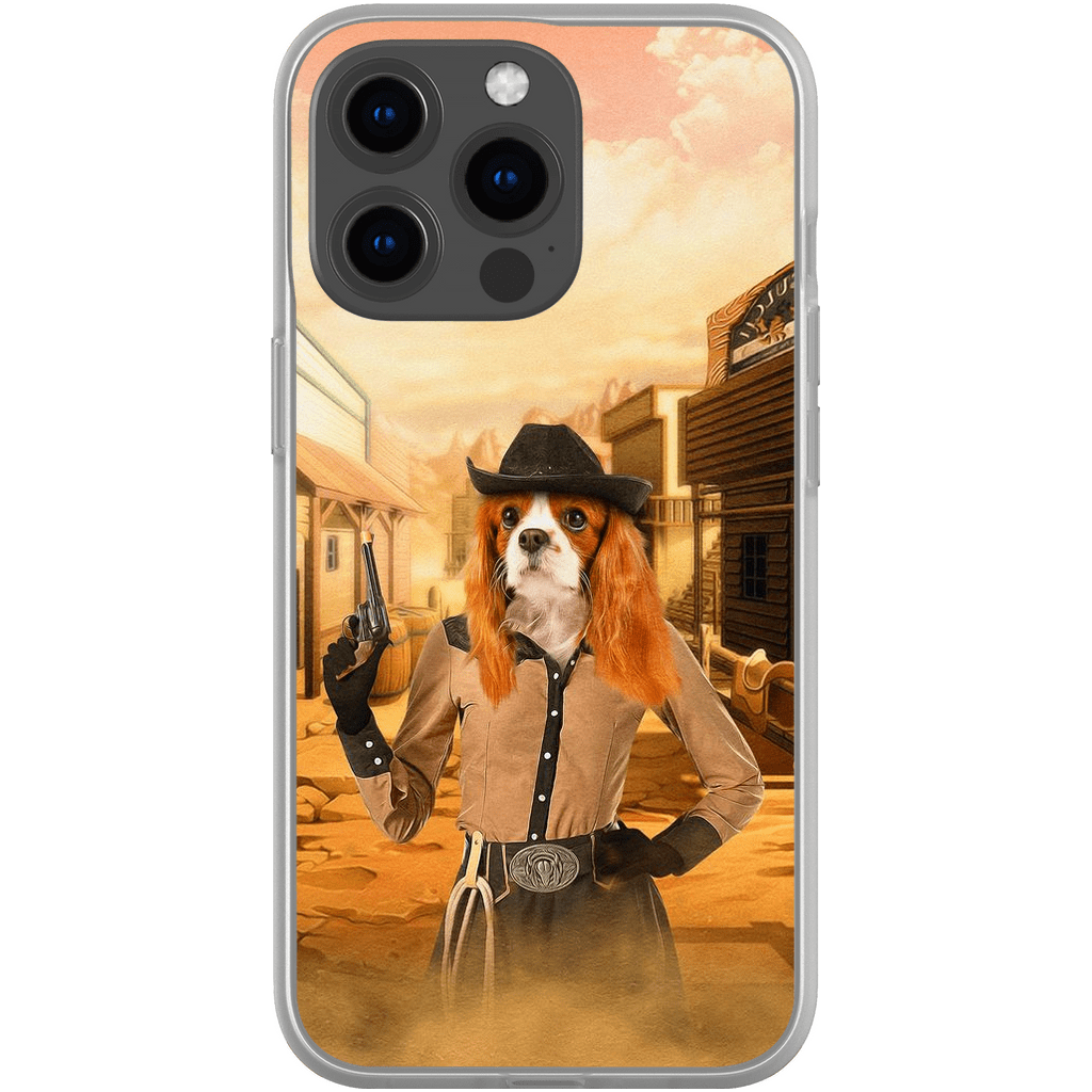 &#39;The Cowgirl&#39; Personalized Phone Case