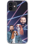 Funda para teléfono personalizada Lazer Portrait Pet (femenino)/humano (masculino) de los años 80