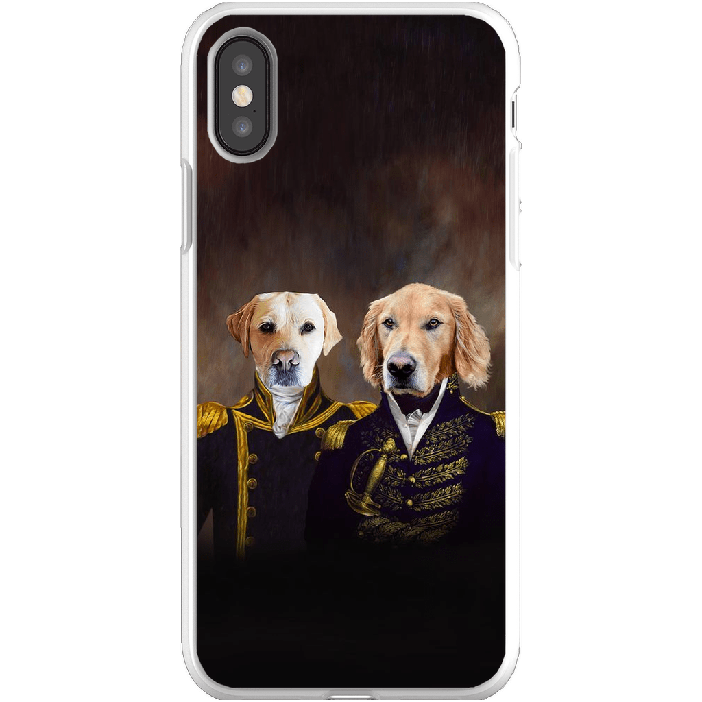 Funda personalizada para teléfono con 2 mascotas &#39;El Almirante y el Capitán&#39;