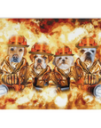 'The Firefighters' Personalized 4 Pet Blanket