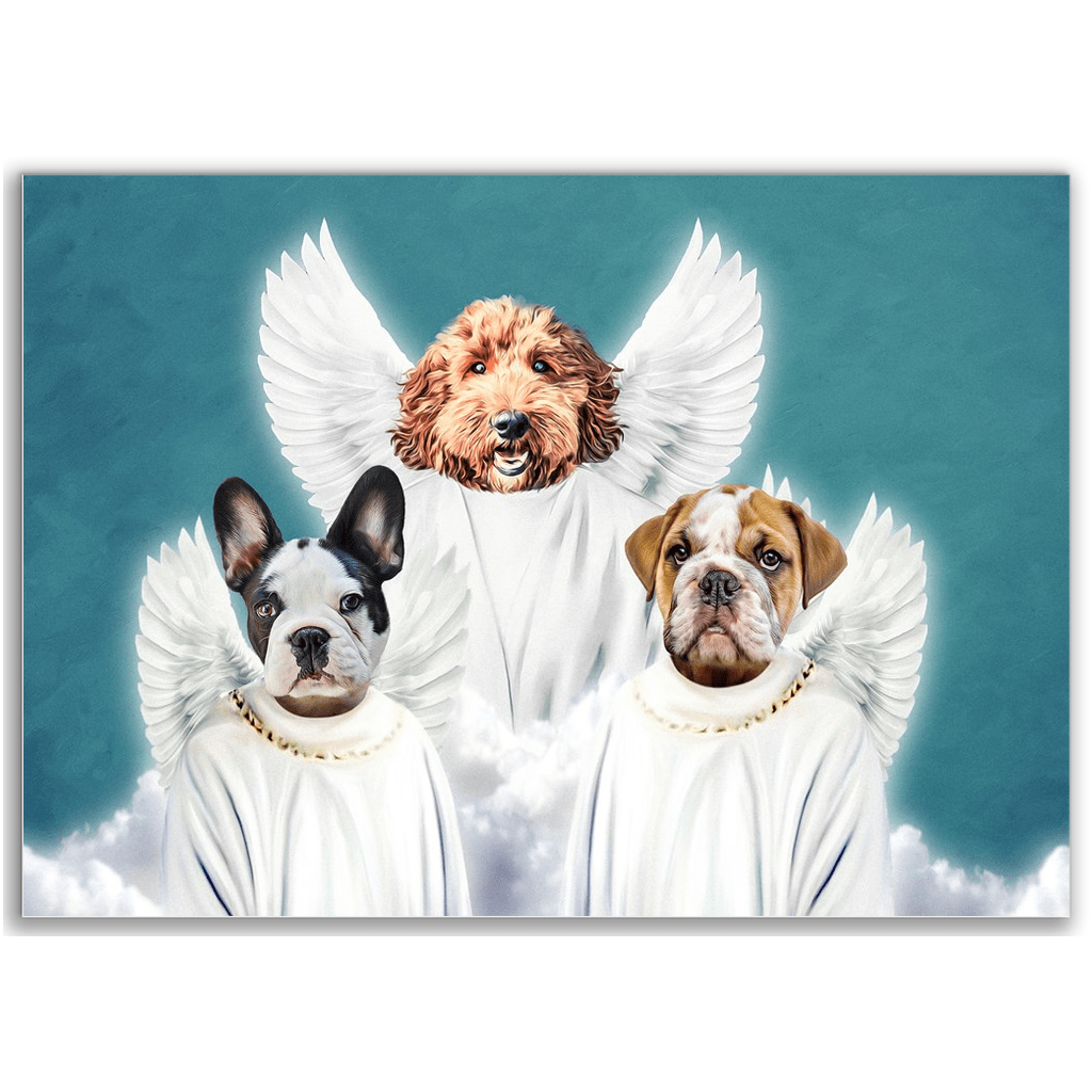 Póster personalizado de 3 mascotas &#39;3 Ángeles&#39;