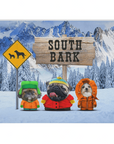 'South Bark' Personalized 3 Pet Blanket